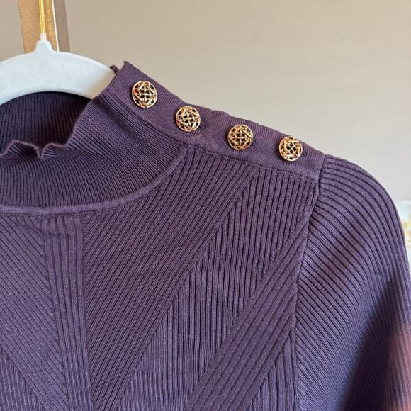 Heartloom Naima Dress in Coco – Size M – Chic Ribbed Knit Sweater Dress - Picture 8 of 9